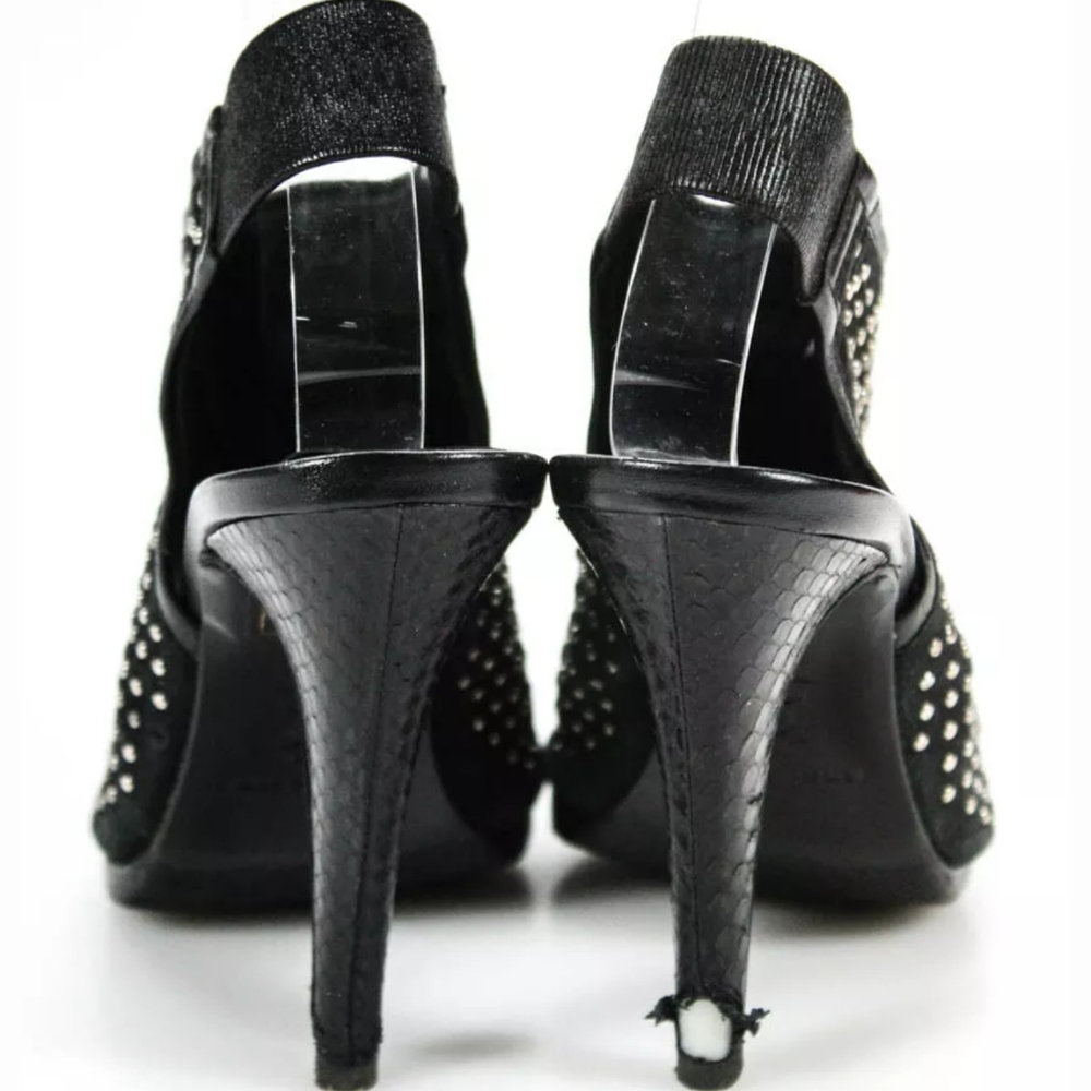 JENNI KAYNE PEEP TOE STUDDED SLINGBACKS PUMPS 36 - Picture 3 of 5
